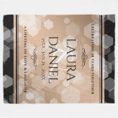 Elegant 28th Linen Wedding Jubileum Celebration Fleece Deken (Voorkant (Horizontaal))