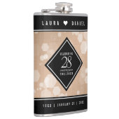 Elegant 28th Linen Wedding Jubileum Celebration Heupfles (Rechts)