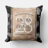 Elegant 28th Linen Wedding Jubileum Celebration Kussen (Voorkant)