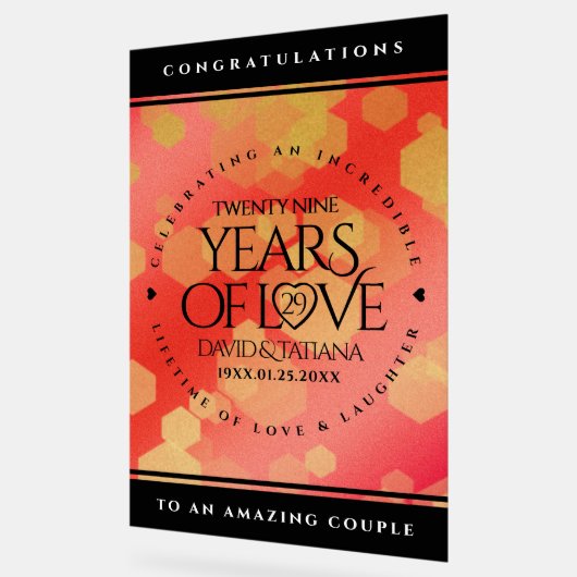 Élégant 29e anniversaire du Mariage Garnet (Angle)