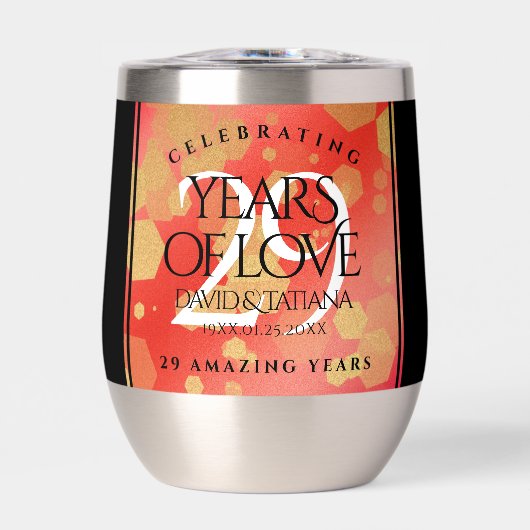 Elegant 29th Garnet Wedding Jubileum (Voorkant)