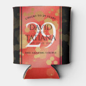 Elegant 29th Garnet Wedding Jubileum Blikjeskoeler (Voorkant)