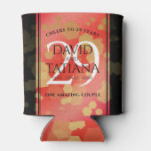 Elegant 29th Garnet Wedding Jubileum Blikjeskoeler (Achterkant)