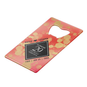 Elegant 29th Garnet Wedding Jubileum Kredietkaart Flessenopener