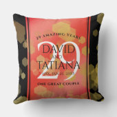 Elegant 29th Garnet Wedding Jubileum Kussen (Achterkant)