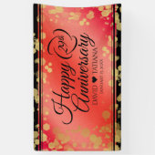 Elegant 29th Garnet Wedding Jubileum Spandoek (Verticaal)