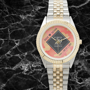 Elegant 29th Garnet Wedding Jubileum Watch Horloge