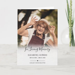 Elegant 2 Foto in Loating Memory Funeral Program Programma