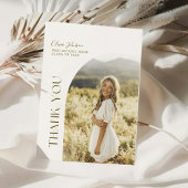 Elegant 2 foto minimalistisch Afstuderen Bedankkaart