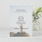 Elegant 2 Foto Vellum Overlay Wedding Kaart (Staand voorkant)