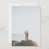 Elegant 2 Foto Vellum Overlay Wedding Kaart (Achterkant)