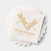 Élégant 2 libellules Mariage Nom du couple Date (Insitu (empilé))