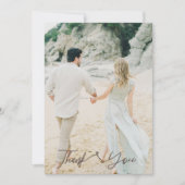 Elegant 2 Mariage photo Carte de remerciements (Devant)