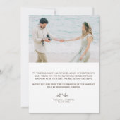 Elegant 2 Mariage photo Carte de remerciements (Dos)