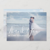 Elegant 2 Photo Calligraphy Script Wedding (Voorkant / Achterkant)