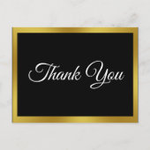 Elegant 2-zijdig (retouradres) Dank u Briefkaart (Voorkant)