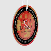 Elegant 2e 29e Garnet Wedding Jubileum Ornament (voorkant)