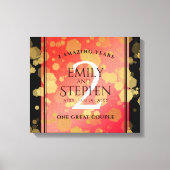 Elegant 2e Garnet Wedding Jubileum Canvas Afdruk (Voorkant)