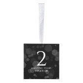 Elegant 2e Garnet Wedding Jubileum Kubus Ornament (Rechts)