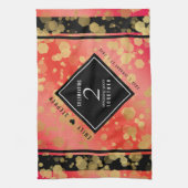 Elegant 2e Garnet Wedding Jubileum Theedoek (Verticaal)