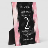 Elegant 2e Roos Jubileum van het Kwartz Weddenscha Fotoplaat (Zijkant)