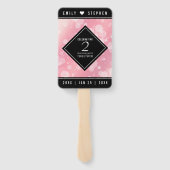 Elegant 2e Roos Jubileum van het Kwartz Weddenscha Handwaaier (Achterkant)