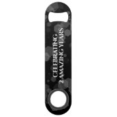 Elegant 2e Roos Quartz Wedding Jubileum Speed Flessenopener (Achterkant)