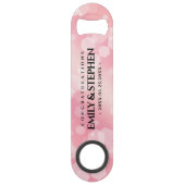 Elegant 2e Roos Quartz Wedding Jubileum Speed Flessenopener (Voorkant)