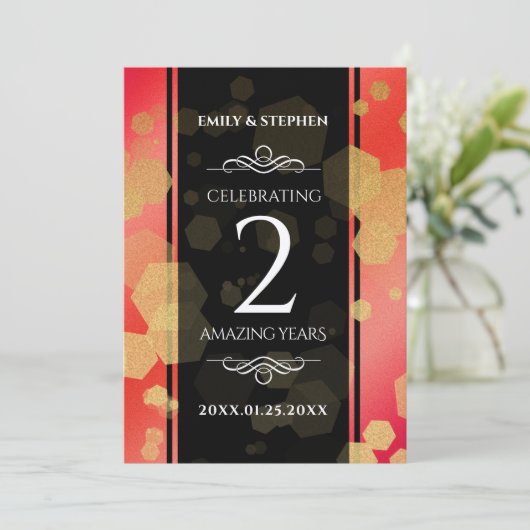 Elegant 2e van het Jubileum van de Wondenweddensc Kaart (Staand voorkant)