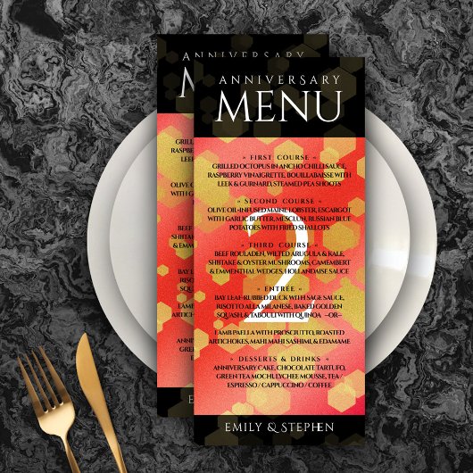 Elegant 2e  van het Jubileum van de Wondenweddensc Menu