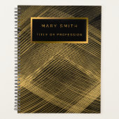 Elégant 2in1 Luxe Gold Carte de visite noir & (Devant)