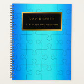 Élégant 2u1 Royal Blue Metal Carte de visite & (Devant)