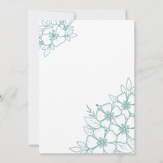 Elegant 30e verjaardagsfeestje kaart (Achterkant)