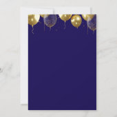 Elegant 30th Birthday Invitation with Gold Ballons (Dos)