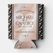 Elegant 30th Pearl Wedding Jubileum Celebration Blikjeskoeler (Voorkant)