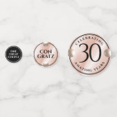 Elegant 30th Pearl Wedding Jubileum Celebration Confetti (Voorkanten)