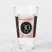Elegant 30th Pearl Wedding Jubileum Celebration Glas (Achterkant)