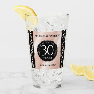 Elegant 30th Pearl Wedding Jubileum Celebration Glas