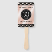 Elegant 30th Pearl Wedding Jubileum Celebration Handwaaier (Voorkant)