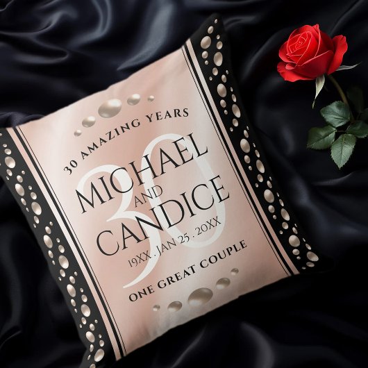 Elegant 30th Pearl Wedding Jubileum Celebration Kussen