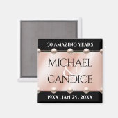 Elegant 30th Pearl Wedding Jubileum Celebration Magneet (Voorkant / Achterkant)