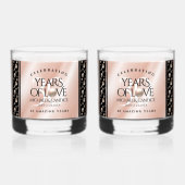 Elegant 30th Pearl Wedding Jubileum Celebration Whisky Glas (Achterkant)