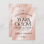 Elegant 30th Pearl Wedding Jubileum Table Kaart (Voorkant / Achterkant)