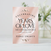 Elegant 30th Pearl Wedding Jubileum Table Kaart (Staand voorkant)