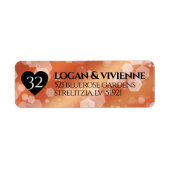 Elegant 32e Bronze Wedding Jubileum Etiket (Voorkant)