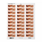 Elegant 32e Bronze Wedding Jubileum Etiket (Full Sheet)