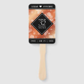 Elegant 32e Bronze Wedding Jubileum Handwaaier (Voorkant)