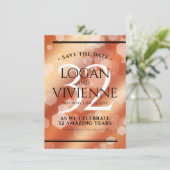 Elegant 32e Bronze Wedding Jubileum Save The Date (Staand voorkant)