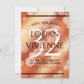 Elegant 32e Bronze Wedding Jubileum Save The Date (Voorkant)