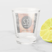 Elegant 32e Bronze Wedding Jubileum Shot Glas (Achterkant)